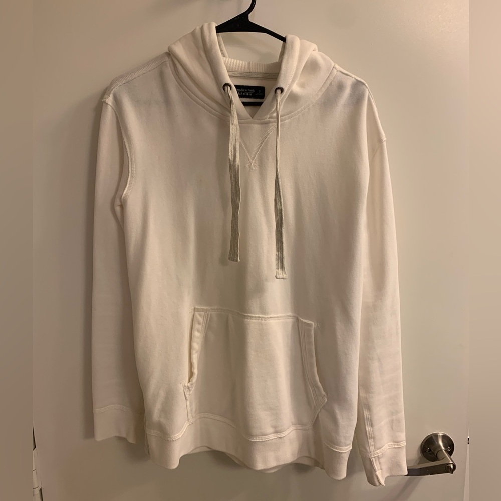 Soft A&F Fleece white hoodie - lightly used